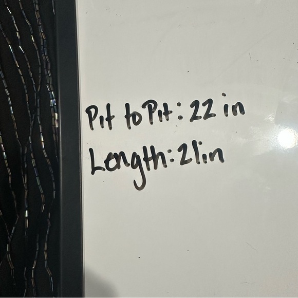 Sparkle Toronto Vintage Top Size Medium Black Beaded Silk Retro Party Night Out - Picture 8 of 8